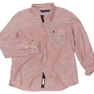 Polo by Ralph Lauren Skull & Bones Boathouse Collection Pinstripe Oxford Shirt